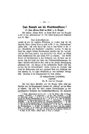 Zum Kampfe um die Grundwertsteuer