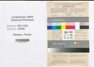 Entnazifizierung Florian Mertens, geb. 04.05.1903 (Angestellter)