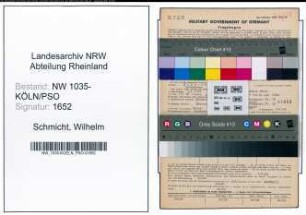 Entnazifizierung Wilhelm Schmicht , geb. 07.01.1914 (Kaufmaennischer Angestellter)