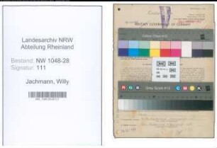 Entnazifizierung Willy Jachmann , geb. 22.05.1904 (Werkmeister)