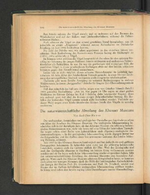 Die naturwissenschaftliche Abteilung des Altonaer Museums