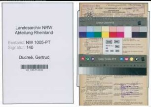 Entnazifizierung Gertrud Ducreé , geb. 07.03.1919 (Postangestellte)