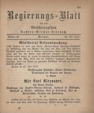 Nr. 28 : 30. Juli 1872
