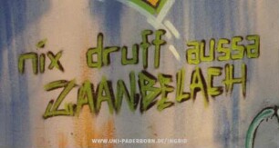 nix druff aussa ZAANBELACH