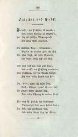 Frühling und Herbst