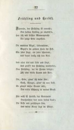 Frühling und Herbst