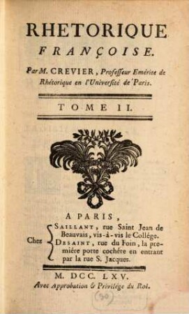Rhetorique Françoise, 2