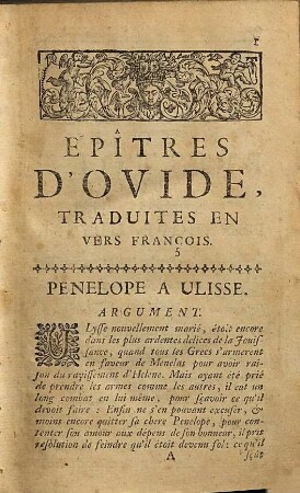 Les Epitres amoureues d'Ovide : traduites en françois