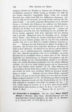 158-160 [Rezension] Königer, Albert M., Die Sendgerichte in Deutschland