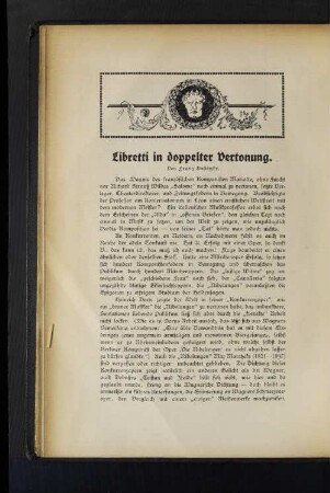Libretti in doppelter Vertonung