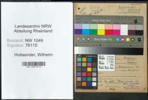 Entnazifizierung Wilhelm Hollaender , geb. 23.01.1889 (Kaufmann)