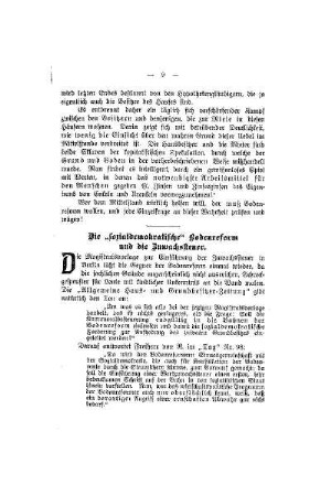 Die "Sozialdemokratische" Bodenreform und die Zuwachssteuer