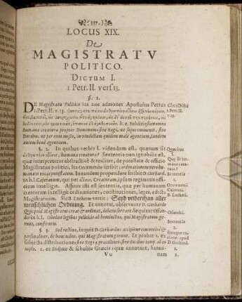 Locus XIX. De Magistratu.