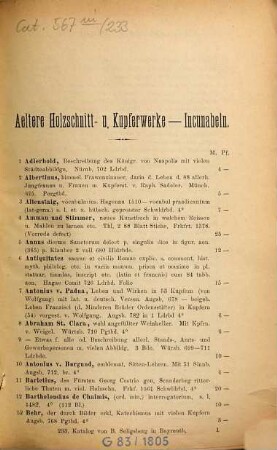 Antiquariats-Katalog. 233. 1896