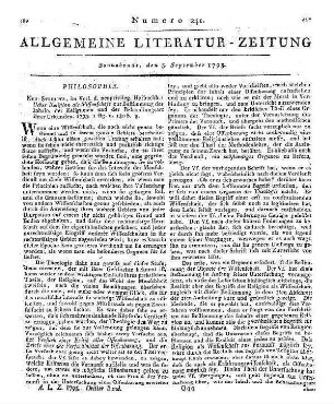 [Niethammer, F. I.]: Ueber Religion als Wissenschaft zur Bestimmung des Inhalts der Religionen und der Behandlungsart ihrer Urkunden. Neustrelitz: Hofbuchh. 1795