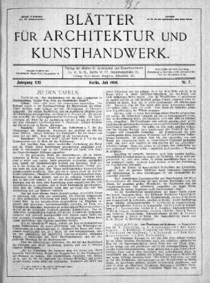 No. 7, Juli 1908