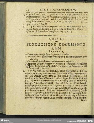 Caput LII. De Productione Documentorum