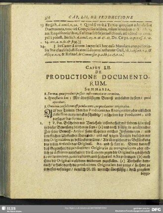 Caput LII. De Productione Documentorum