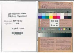 Entnazifizierung Hans Leppert , geb. 17.06.1896 (Kaufmaennischer Angestellter)