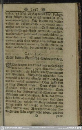 Cap. XIV. Von denen Gemüths-Bewegungen