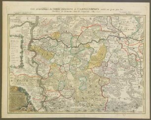 Carte geographique du Comté inferieur de Cazenelnbogen : mise au jour par les heritiers de Homann ; avec Pr. imperial