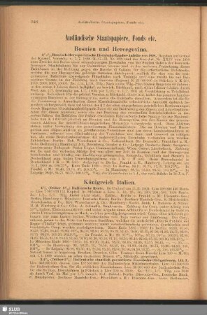 [II.] Ausländische Staatspapiere, Fonds etc.