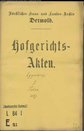 Eggerding, Töns zu Ehrsen gegen Töns Peter zu Ehrsen - Schuldforderung