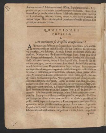 Quaestiones Physicae.