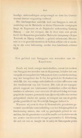 Het gebied van Sanggau ten noorden van de Kapoewas