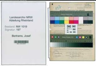 Entnazifizierung Josef Bertrams , geb. 26.01.1911 (Stadtinspektor)