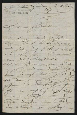Brief an Aloys Schmitt : 11.03.1871