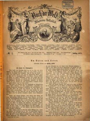 Buch der Welt : illustrirtes Volksblatt. 1871