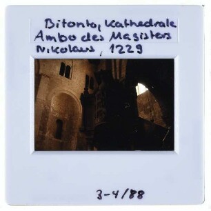 Bitonto, Kathedrale : Ambo des Magisters Nikolaus