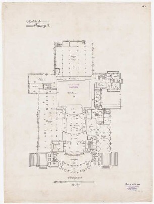 Stadttheater, Freiburg: Grundriss 1.UG 1:200