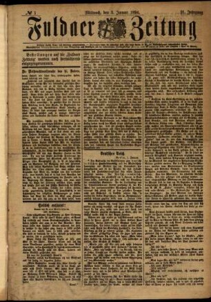 1894: Fuldaer Zeitung