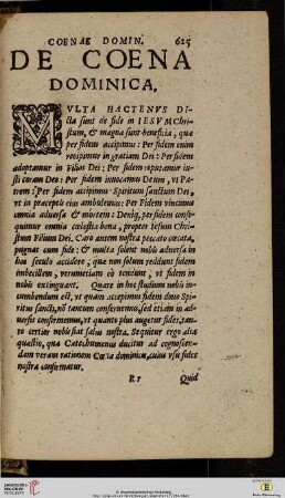 De coena dominica