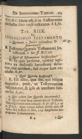 Tit. XIIX. De Inofficioso Testamento