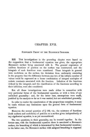 Chapter XVII. Schwarz's Proof of the Existence-Theorem.