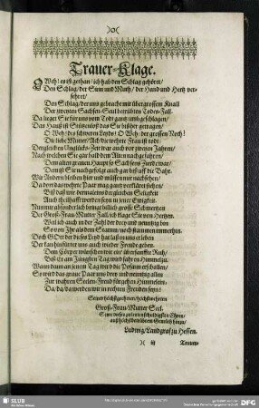 Trauer-Klage