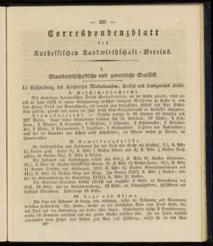 Correspondenzblatt des Kurhessischen Landwirthschaft-Vereins