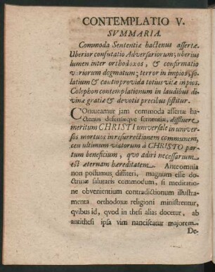 Contemplatio V.