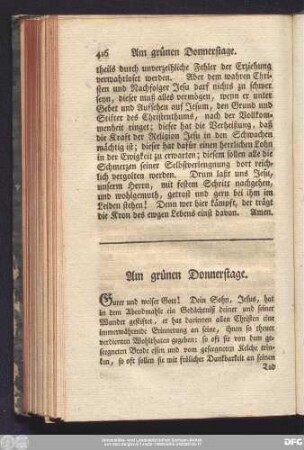 Am grünen Donnerstage.