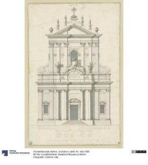 Kirchenfassade, Aufriss, Grundriss