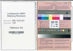 Entnazifizierung Elli Hillebrand , geb. 10.03.1915 (Kaufmaennische Angestellte)