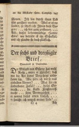 Der sechs und dreyßigste Brief