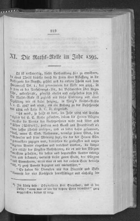 XI. Die Raths-Rolle im Jahr 1595.
