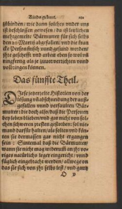 Das fünffte Theil.