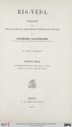 Rig-Veda zweiter Theil