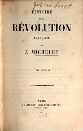 Histoire de la Révolution Française, 1