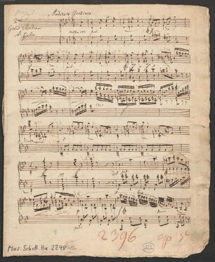 Grand Rondeau, pf, op. 5, B-Dur - BSB Mus.Schott.Ha 2248-2 : [heading, left:] 2|m|e // Grand Rondeau // A: Gielis.